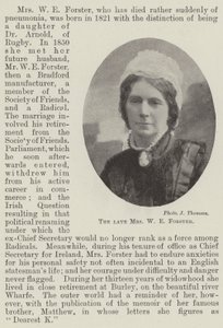 Zesnulá paní W E Forster od English Photographer