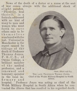 Zesnulý profesor Thomas Jones, náčelník Welsh Military Hospital v Jižní Africe od English Photographer