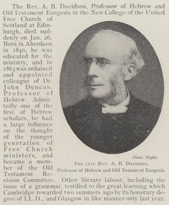 Zesnulý reverend AB Davidson, profesor hebrejštiny a exegeze Starého zákona od English Photographer