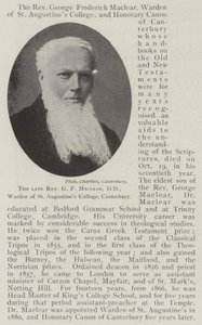 Zesnulý reverend GF Maclear, DD, Warden of St Augustines College, Canterbury od English Photographer