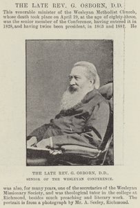 Zesnulý reverend G Osborn, DD, senior Wesleyan Conference od English Photographer