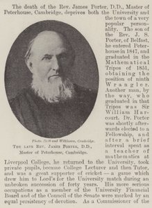 Zesnulý reverend James Porter, DD, Master of Peterhouse, Cambridge od English Photographer