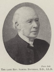 Zesnulý reverend Samuel Davidson, DD, LLD od English Photographer