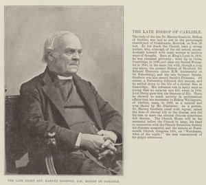 Zesnulý Pravý reverend Harvey Goodwin, DD, biskup z Carlisle od English Photographer