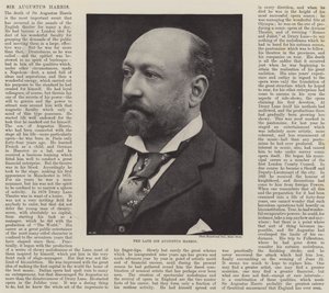 Zesnulý sir Augustus Harris od English Photographer