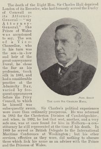Zesnulý sir Charles Hall od English Photographer