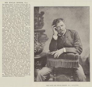 Zesnulý sir Edgar Boehm, RA, sochař od English Photographer