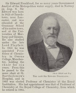 Zesnulý sir Edward Frankland od English Photographer