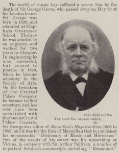 Zesnulý sir George Grove od English Photographer