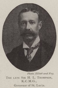 Zesnulý Sir H L Thompson, KCMG, guvernér Svaté Lucie od English Photographer