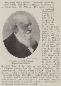 Zesnulý sir JH Gilbert, významný zemědělec od English Photographer