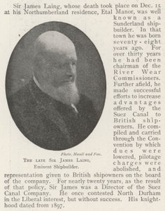 Zesnulý sir James Laing, významný stavitel lodí od English Photographer