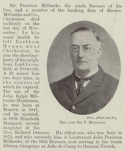 Zesnulý sir P Milbanke od English Photographer