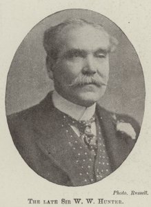 Zesnulý sir W W Hunter od English Photographer