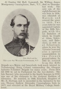 Zesnulý sir William Cunninghame, VC od English Photographer