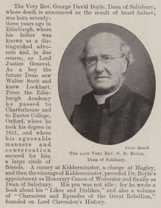 Zesnulý velmi reverend GD Boyle, děkan ze Salisbury od English Photographer