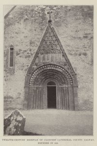 Dveře katedrály Clonfert z 12. století, hrabství Galway, založené v roce 558 od English Photographer