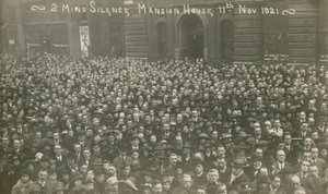Dvě minuty ticha v Mansion House, Londýn, 11. listopadu 1921 od English Photographer