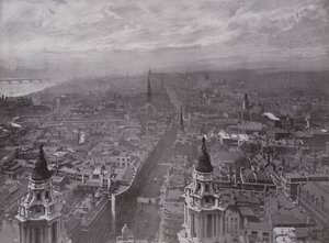 Pohled ze St Pauls při pohledu na západ od English Photographer