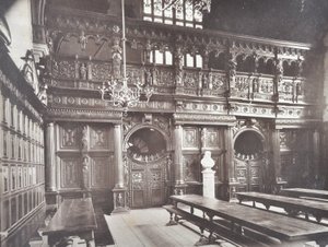Pohled na interiér Middle Temple Hall, Londýn, 1885 od English Photographer