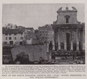 Pohled na Forum Romanum, zobrazující domy Fiori představené italské vládě od English Photographer