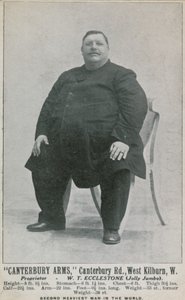 W T Ecclestone - Jolly Jumbo; druhý nejtěžší muž na světě od English Photographer
