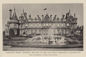Waddesdon Manor, Aylesbury, sídlo zesnulého barona Ferdinanda Rothschilda, MP od English Photographer