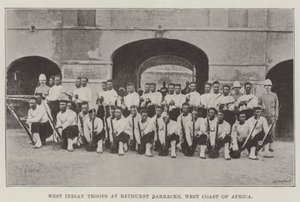 Západoindické jednotky v Bathurst Barracks, západní pobřeží Afriky od English Photographer