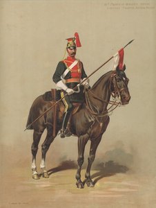12. princ z Walesu Royal Lancers, voják, revizní řád od English School