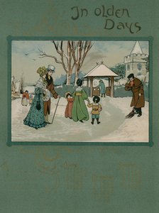 Kalendář z roku 1905 s verši Alfreda Austina (barevná litografie,) od English School