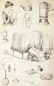 Mateřské spotřebiče z 19. století, kolem roku 1890 od English School