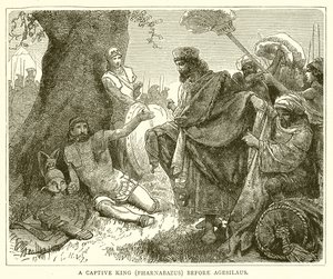 Zajatý král (Pharnabazus) před Agesilaem od English School