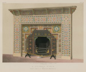 A Chimney Piece od pánů Maw and Co, Broseley, Shropshire od English School