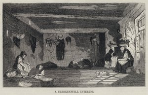 A Clerkenwell Interior (rytina) od English School