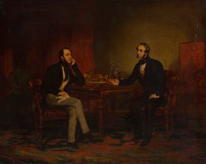 A Conversation Piece, cca 1840 (olej na plátně) od English School