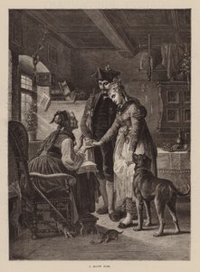 Šťastný pár (rytina) od English School