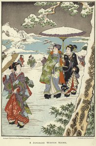 Japonská zimní scéna od English School