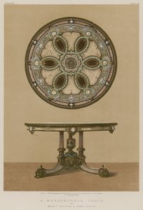 Marqueterie Table od pánů Holland and Sons, Londýn od English School