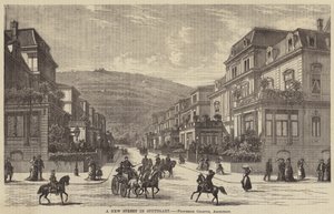 Nová ulice ve Stuttgartu (rytina) od English School