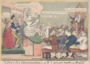 Peerless Examination: Peer-les Examination of the R-l Works in Italy (barevná rytina) od English School