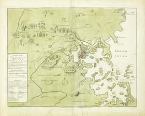 Plán města a přístavu Bostonu a přilehlé země“ od English School