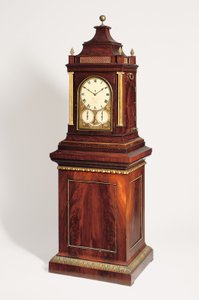 Obrovské osmidenní otočné hudební varhanní hodiny Regency, kolem roku 1820 od English School