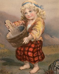 Skotská Lassie (barevná lito) od English School