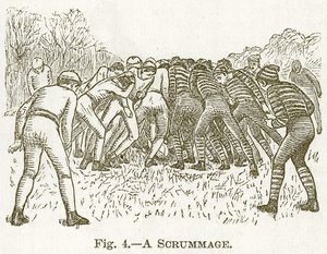 Scrimmage, ilustrace pro Cassellovu knihu sportů a zábav, c.1890 od English School