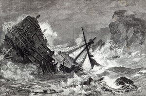 Zářijová bouře, 1588, z ‚Hodiny volného času‘, 1888 od English School