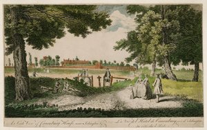 Jižní pohled na Canonbury House, poblíž Islingtonu od English School