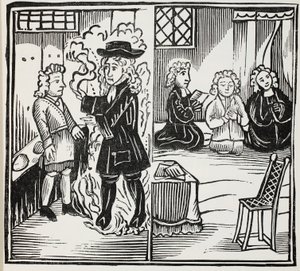 Hrozné a sezónní varování pro mladé muže, ilustrace z Chap-books of the Eighteenth Century od Johna Ashtona, hospoda. 1882 od English School