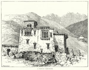 Tibetská farma (rytina) od English School