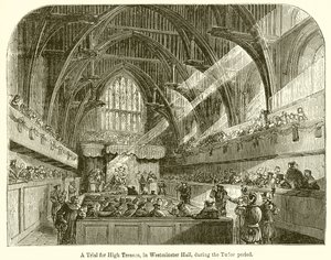 Proces za velezradu, ve Westminster Hall, během tudorovského období od English School
