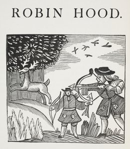 A True Tale of Robin Hood, ilustrace z Chap-books of the Eighteenth Century od Johna Ashtona, pub. 1882 od English School